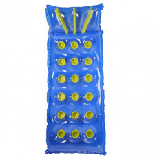 76" 18 POCKET INFLATABLE MATTRESS - BLUE